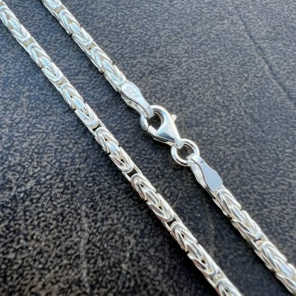 Solid 925 Silver Unique Style Chain - 100% Real Silver - Multiple Lengths​ - Picture 1 of 7
